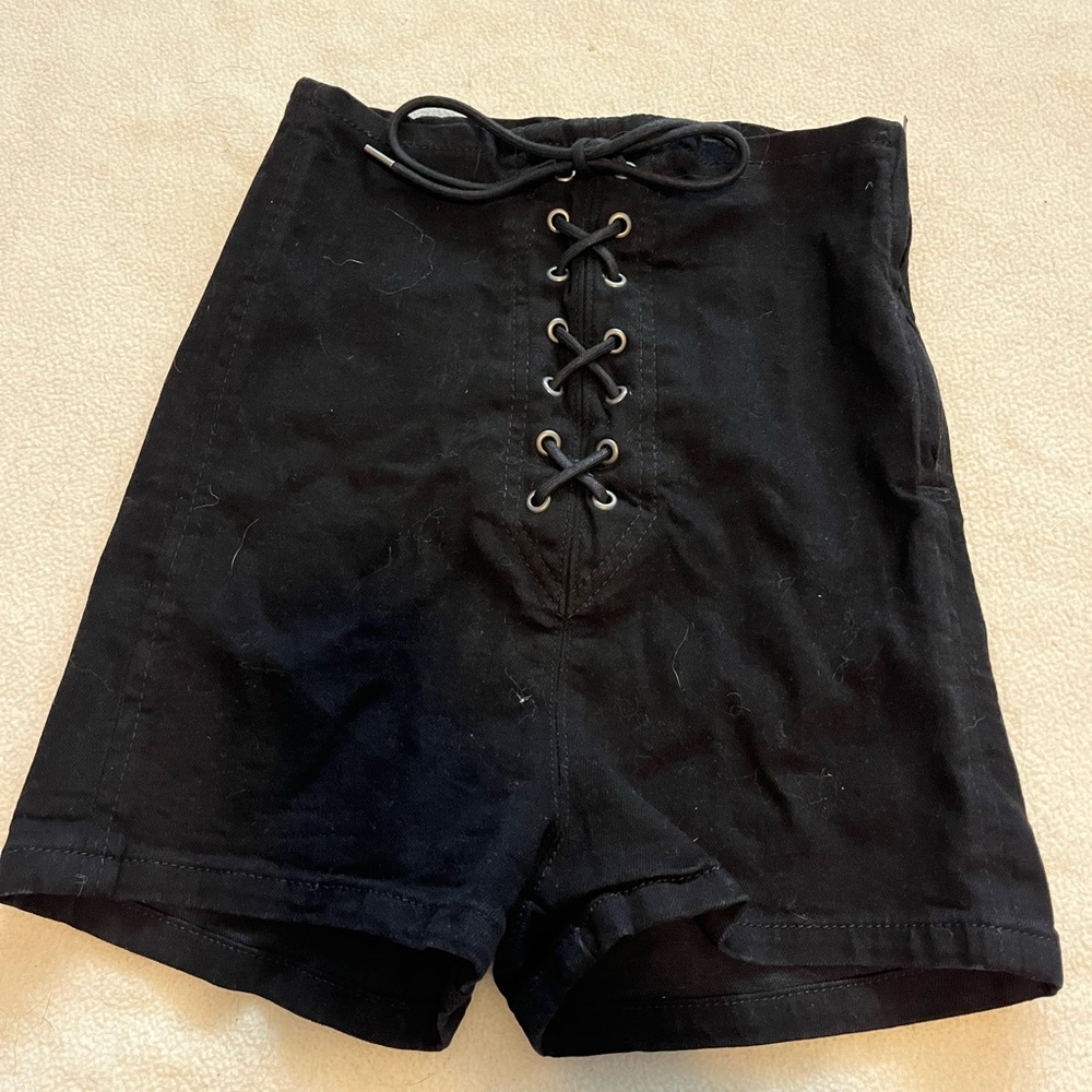 Urban outfitters black lace shorts